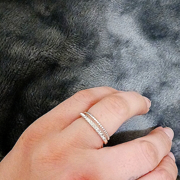 Stackable Double Ring set - Picture 3 of 6